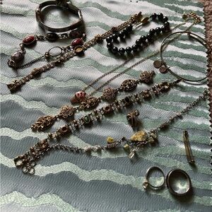 Elegant Multi-Color Women's Jewelry Set and 925 ring green stone and Pulsar